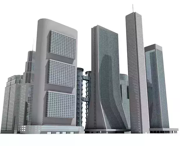 12 Buildings 3D Models 3D model
