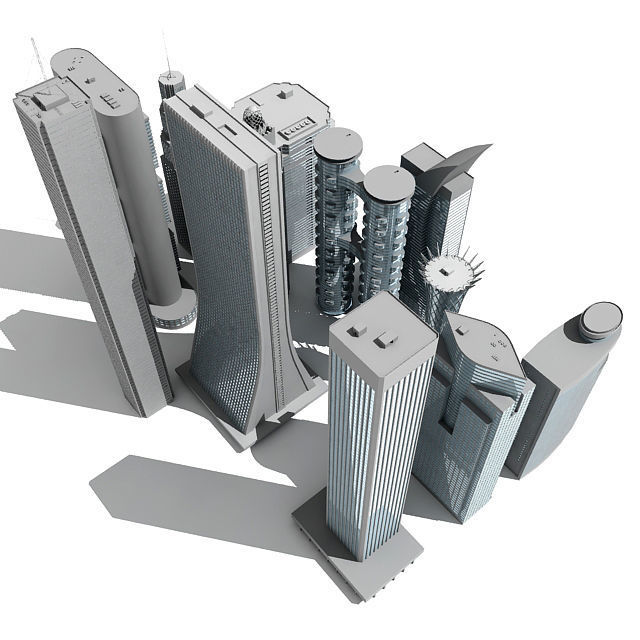 12 Buildings 3D Models 3D model_5