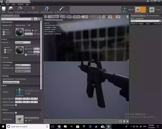 Realistic M4A1 computer screen showing gun