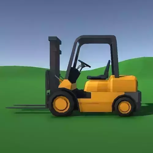 Forklift Lowpoly Vehicle Prop