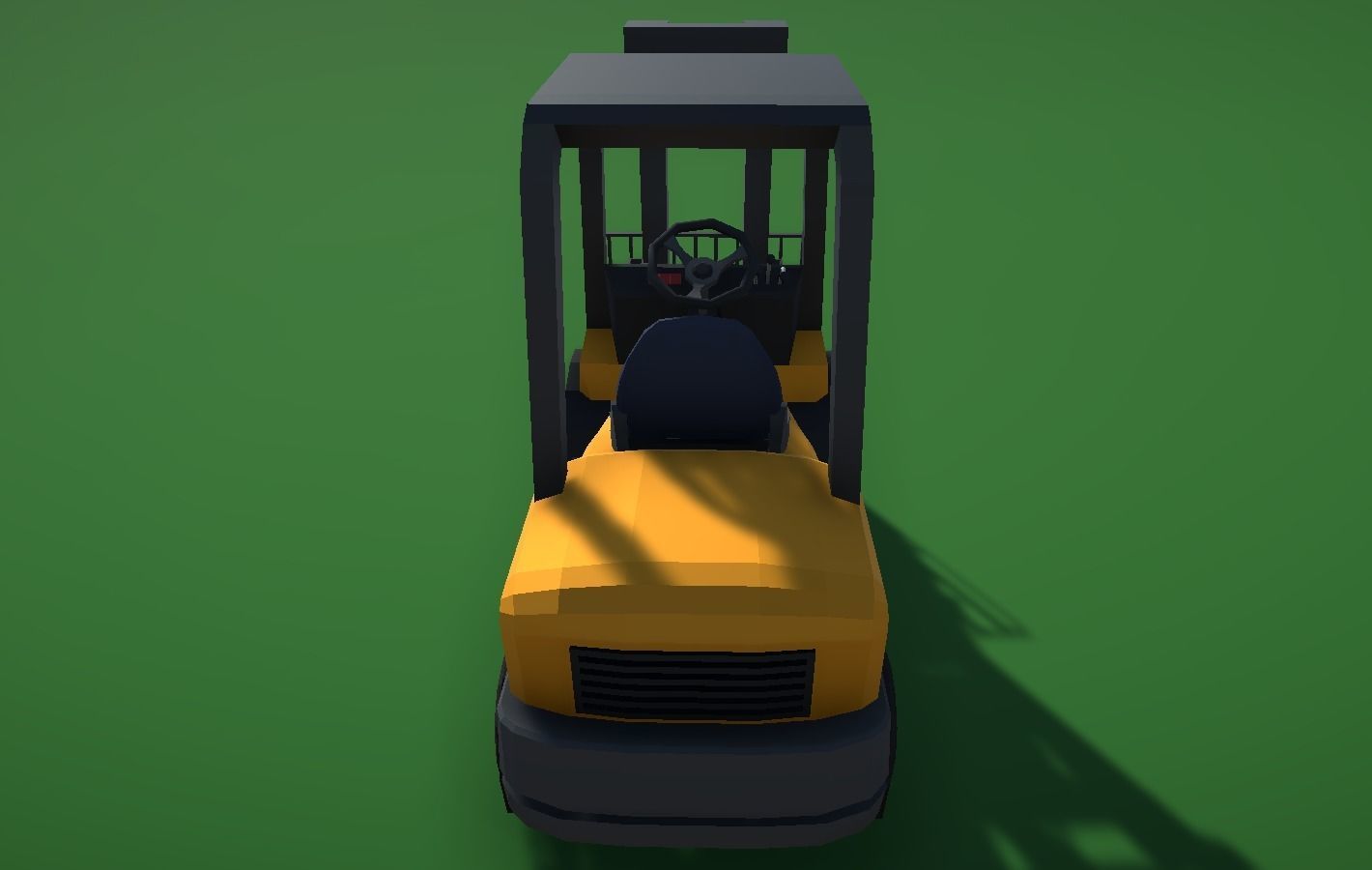 Forklift Lowpoly Vehicle Prop Low-poly 3D model_2