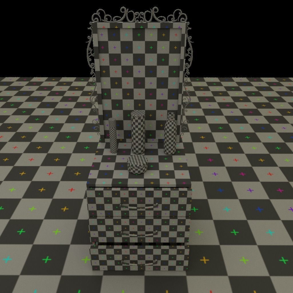 Drawers 2 with bonus objects 3D model_9