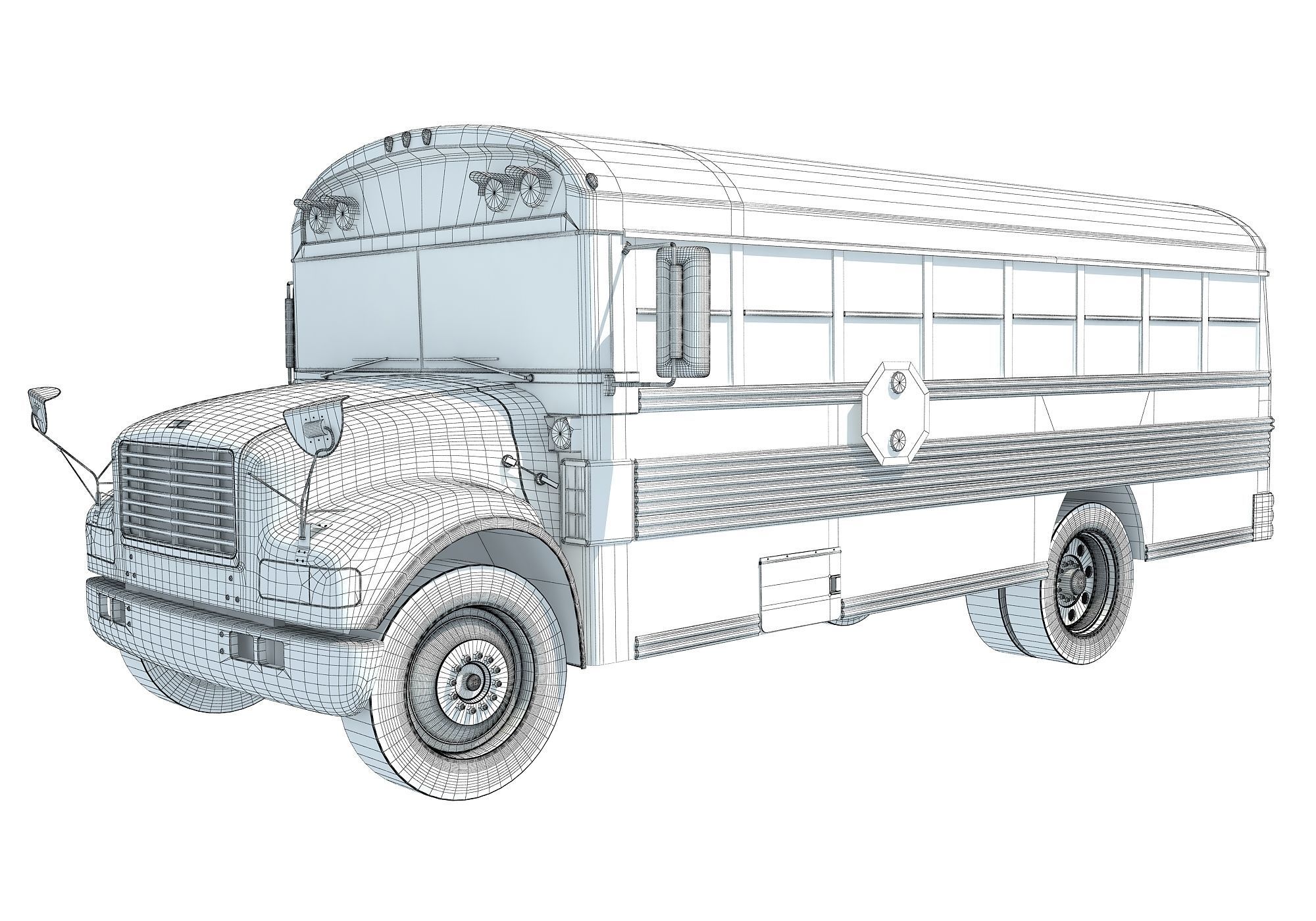 School Bus 3D model_14