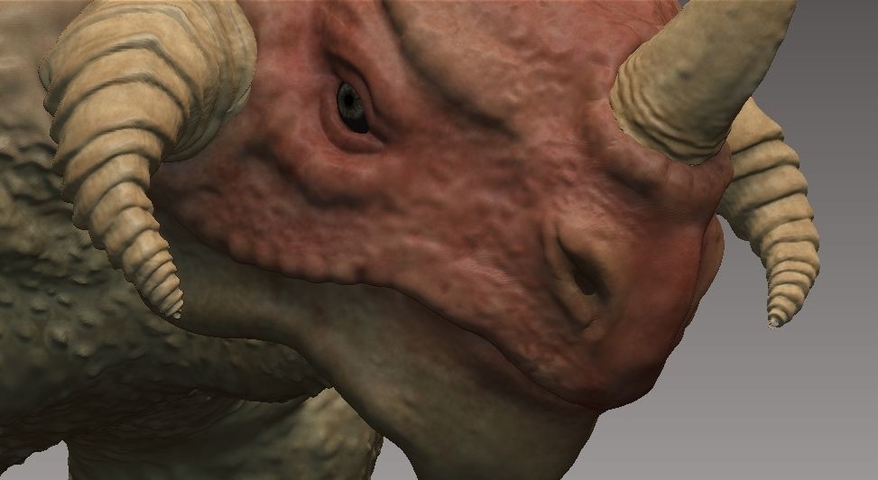 Rhino monster Low-poly 3D model_3