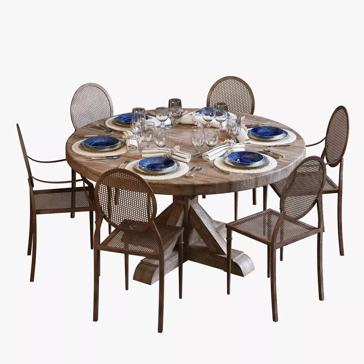 Flamant dinning set 001 3D model_0