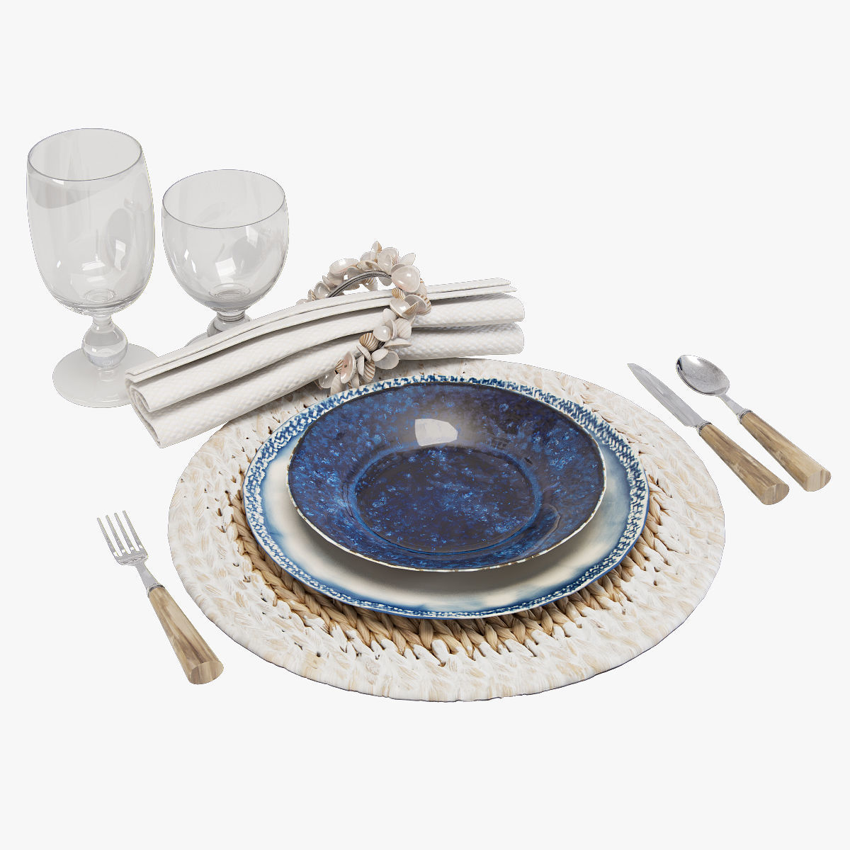 Flamant dinning set 001 3D model_7