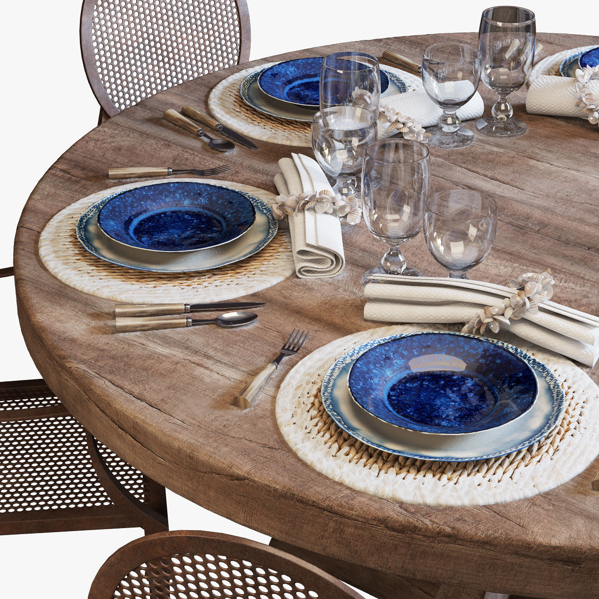 Flamant dinning set 001 3D model_2