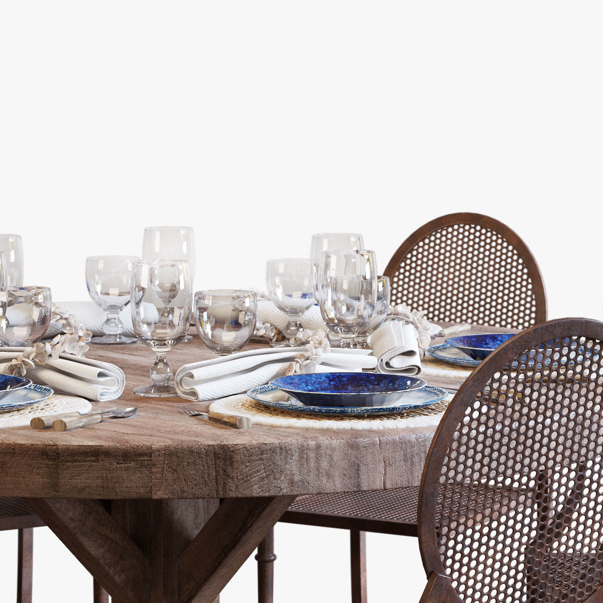 Flamant dinning set 001 3D model_3