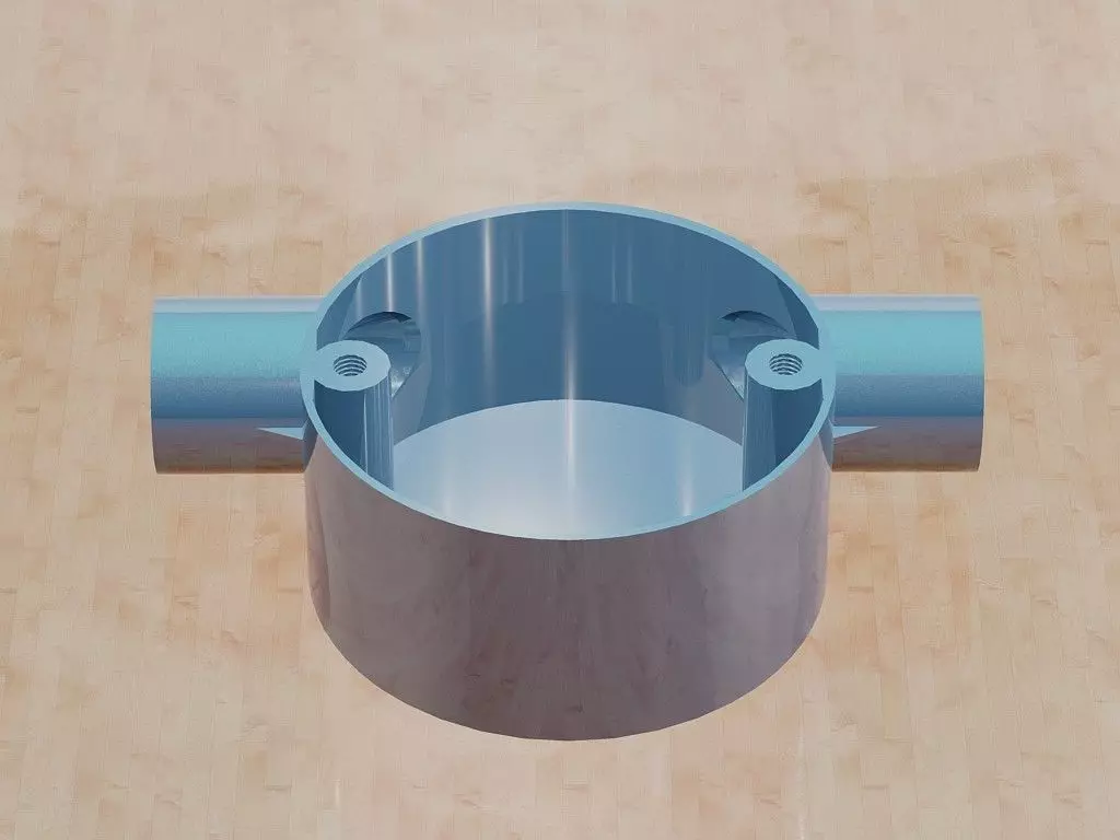 Tangent Through Conduit Box -20mm 3D print model_0