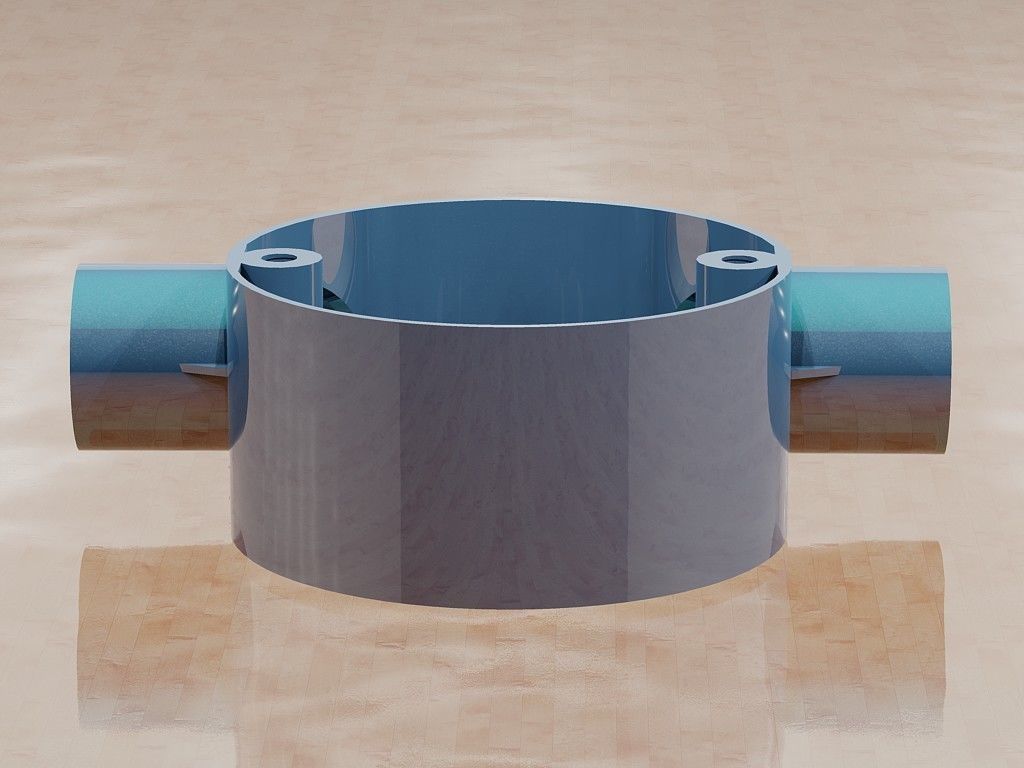 Tangent Through Conduit Box -20mm 3D print model_1