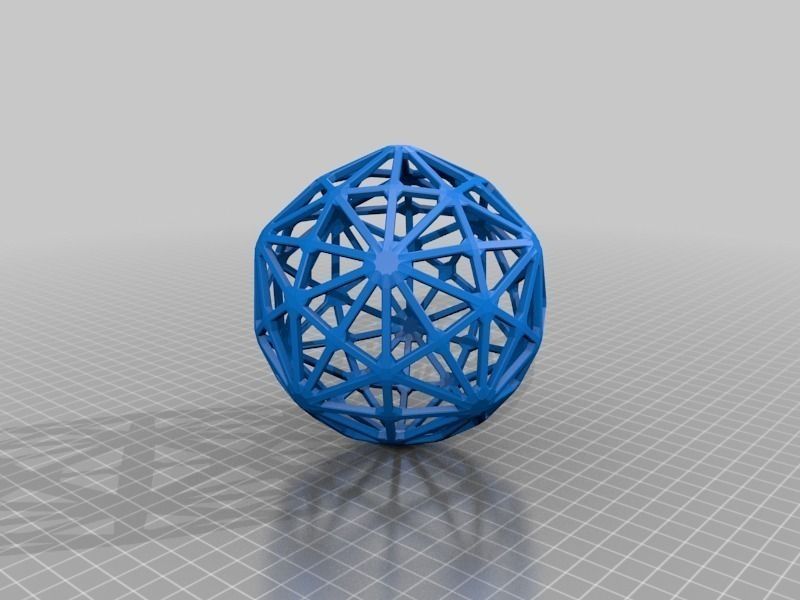 Disdyakis Triacontahedron Free 3D print model_1