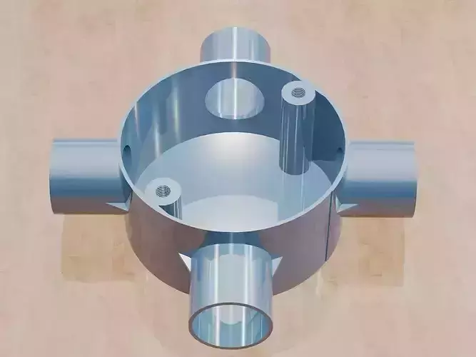 Four Way Conduit Box-20mm 3D print model