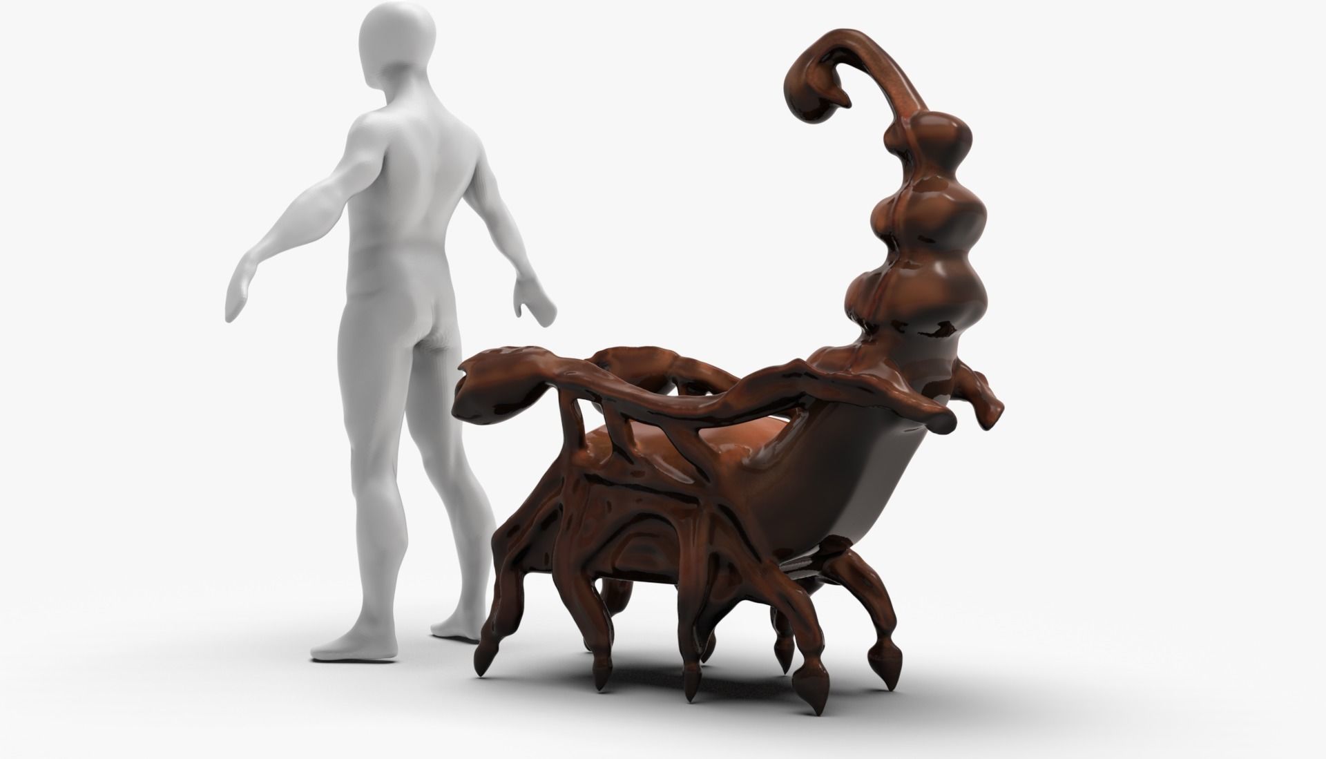Scorpion Chair Sculpting Low-poly 3D model_2