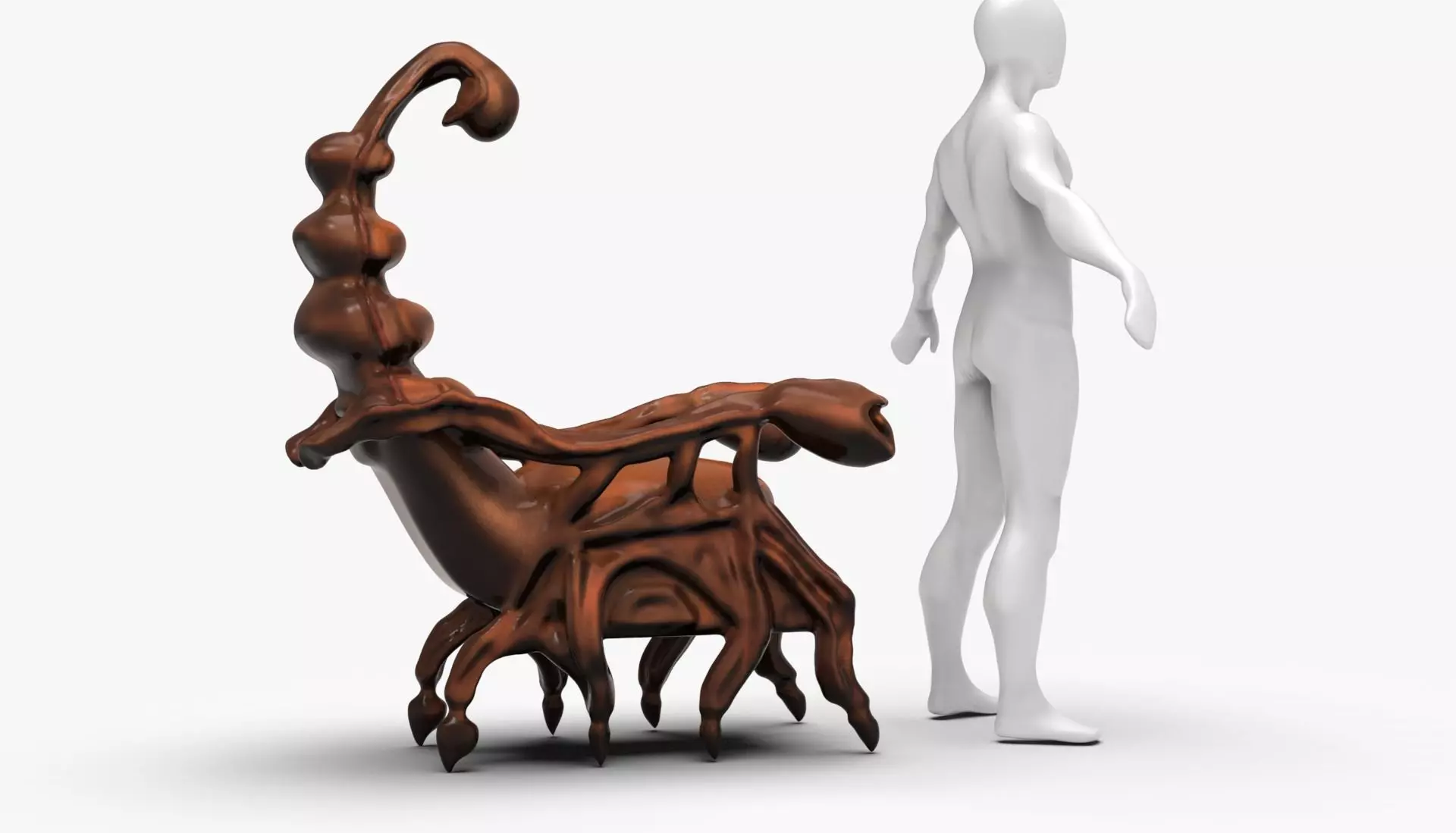 Scorpion Chair Sculpting Low-poly 3D model_0