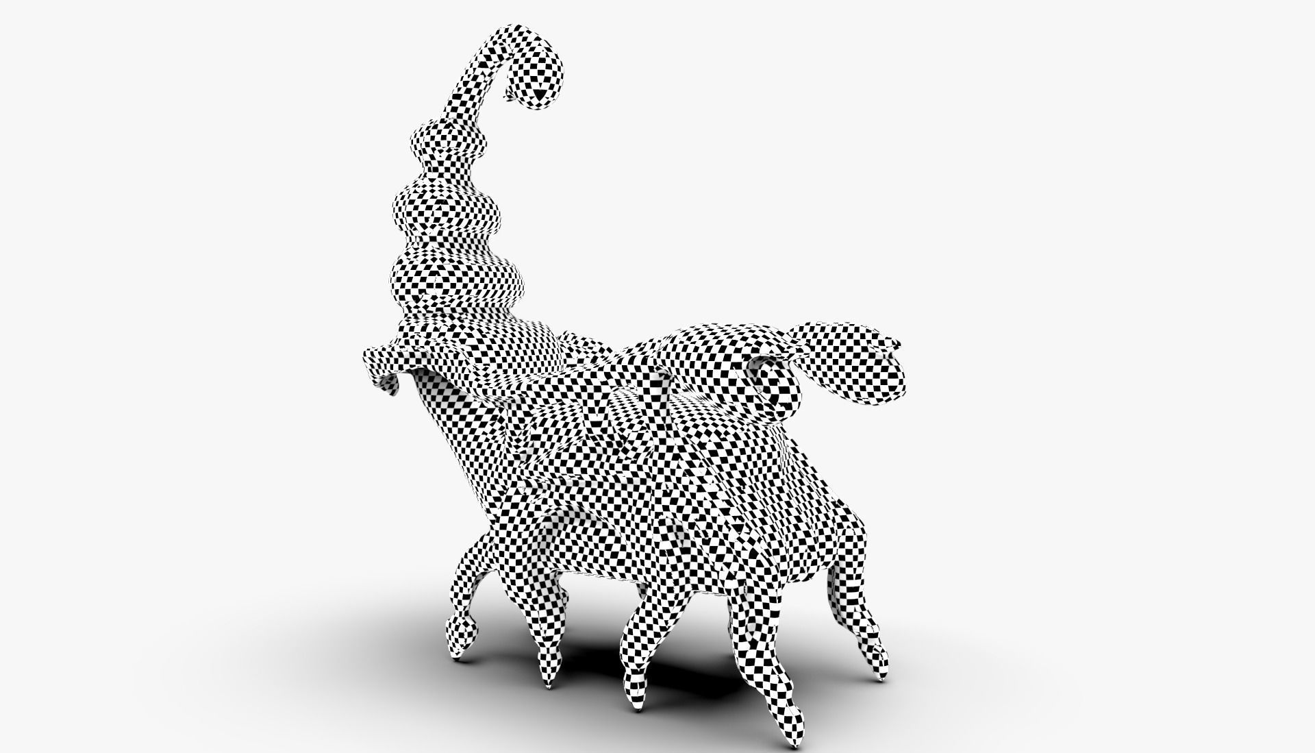 Scorpion Chair Sculpting Low-poly 3D model_10