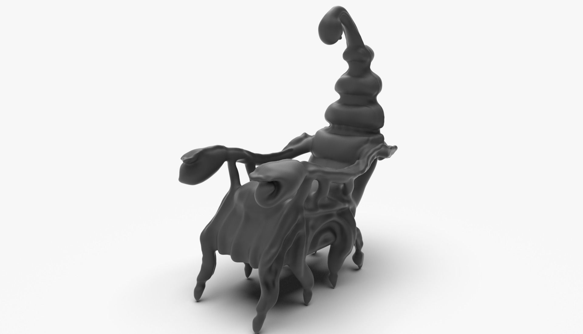 Scorpion Chair Sculpting Low-poly 3D model_15