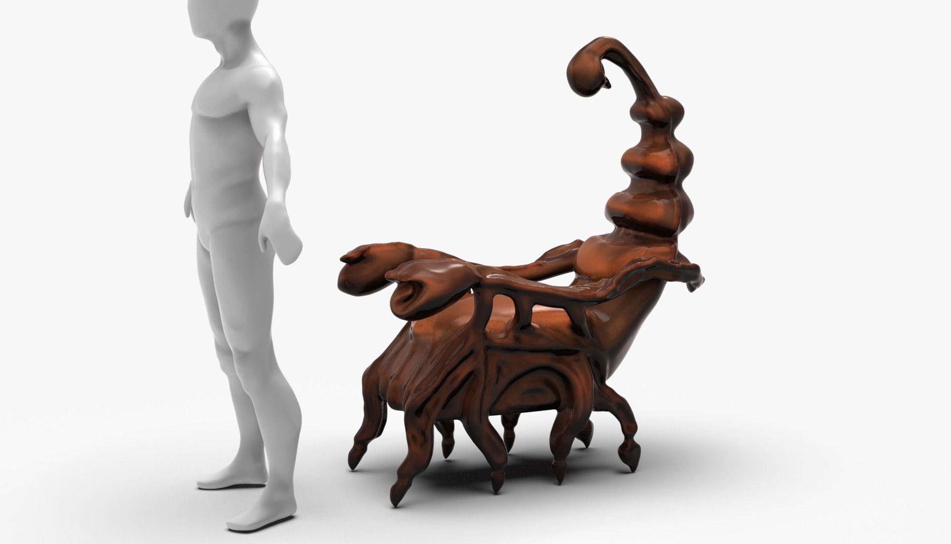 Scorpion Chair Sculpting Low-poly 3D model_5