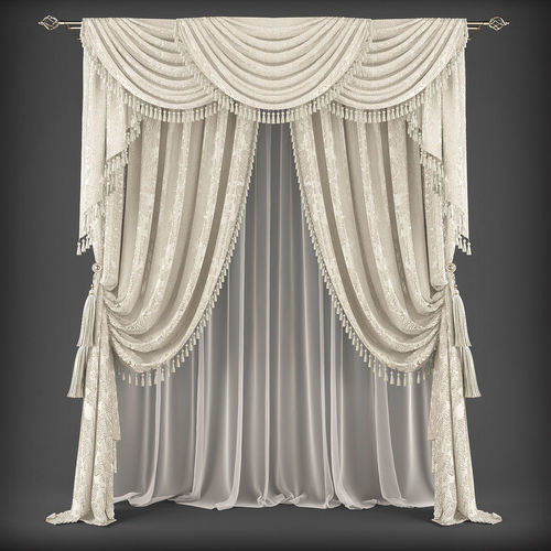 Curtain 3D model 339 Low-poly 3D model