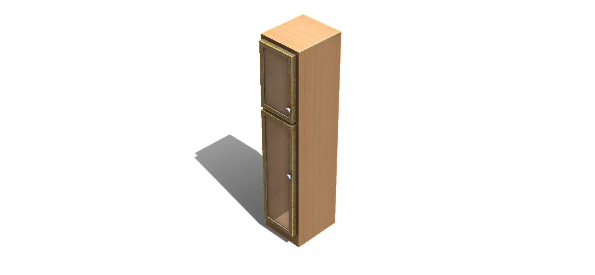 Small Wood Cabinet - Pequeno Armario de Madeira 3D model_0