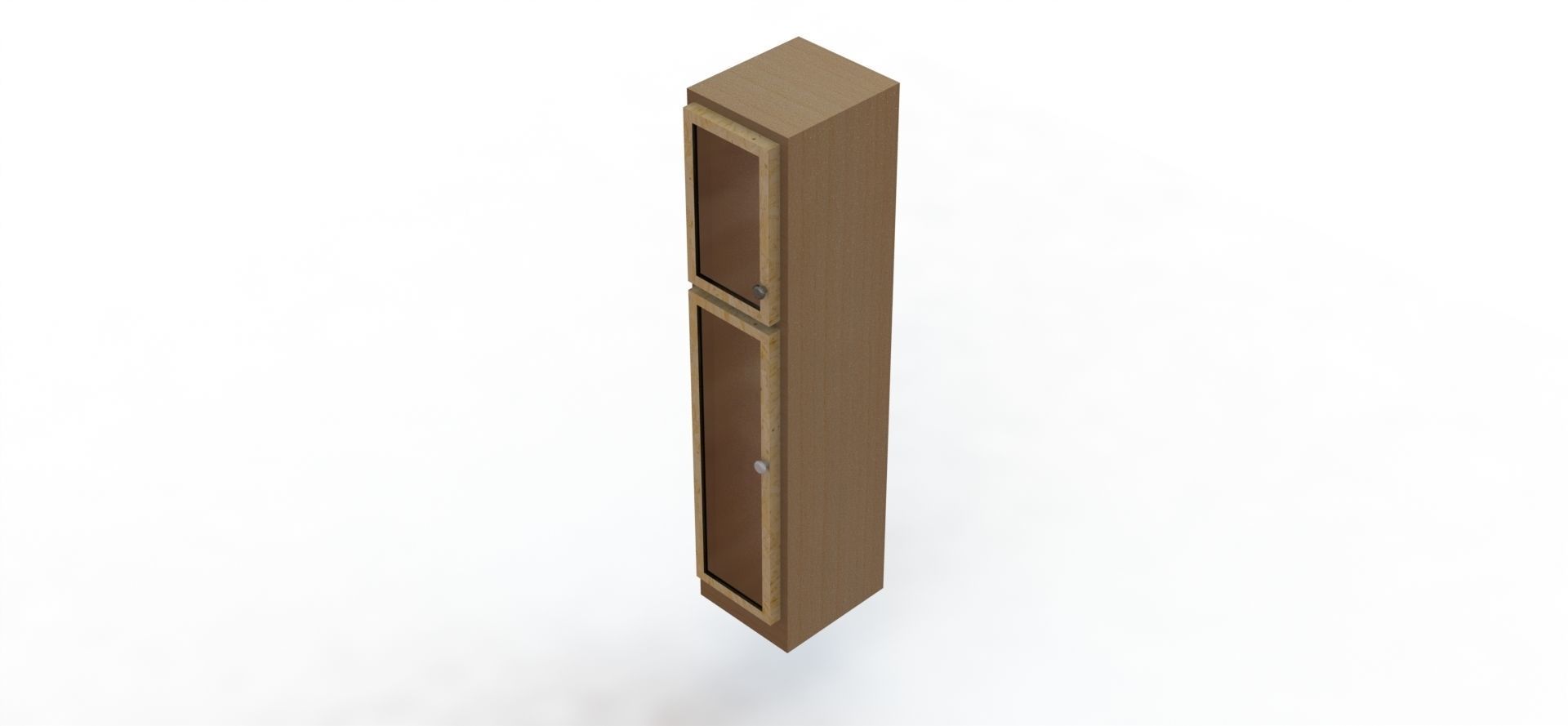 Small Wood Cabinet - Pequeno Armario de Madeira 3D model_1
