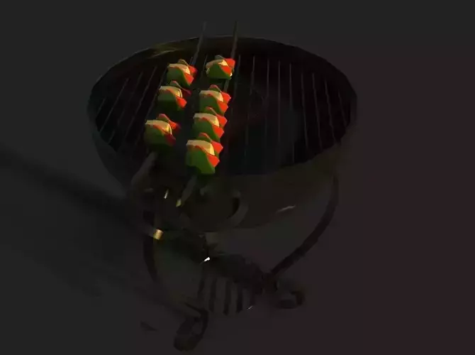 Barbeque 3D Model bbq grill