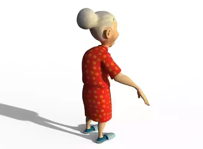 Elderly Woman Low Poly 3d Model Low-poly 3D model