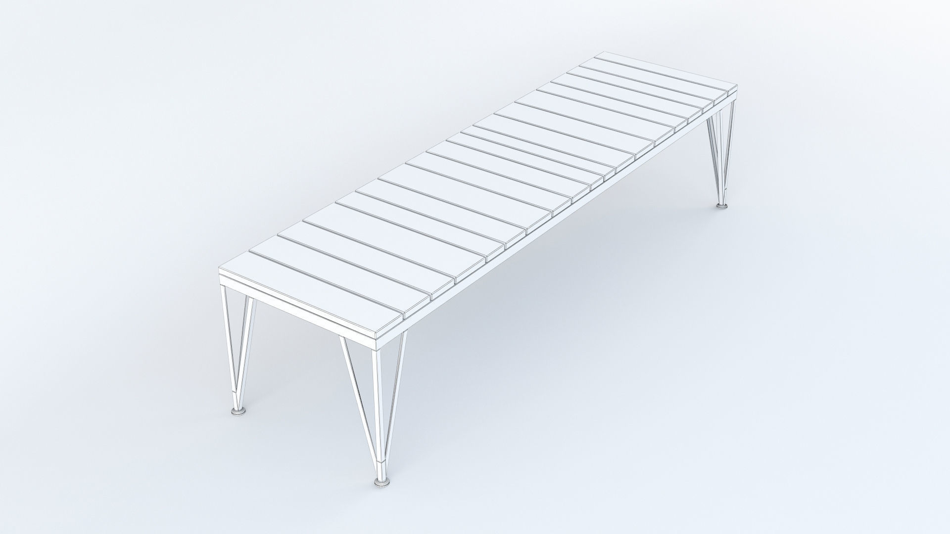 Nomade Bench 3D model_6