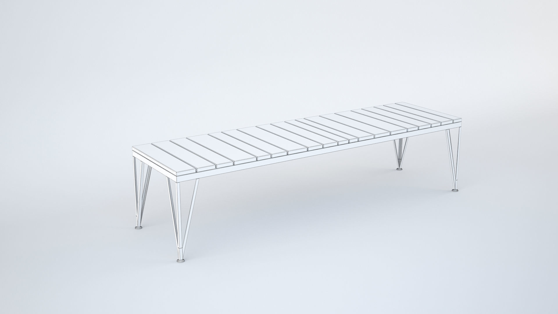 Nomade Bench 3D model_4