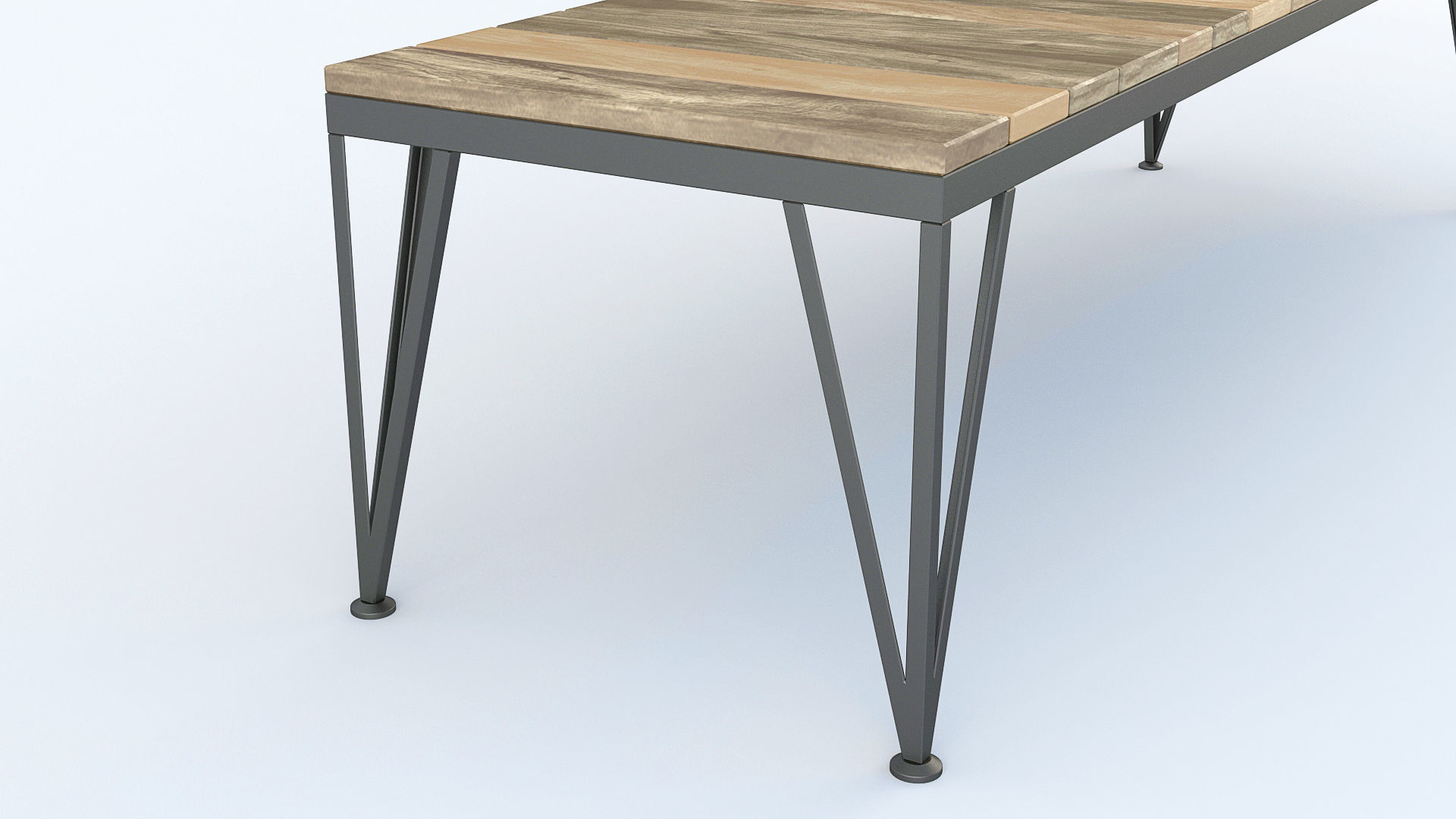 Nomade Bench 3D model_3