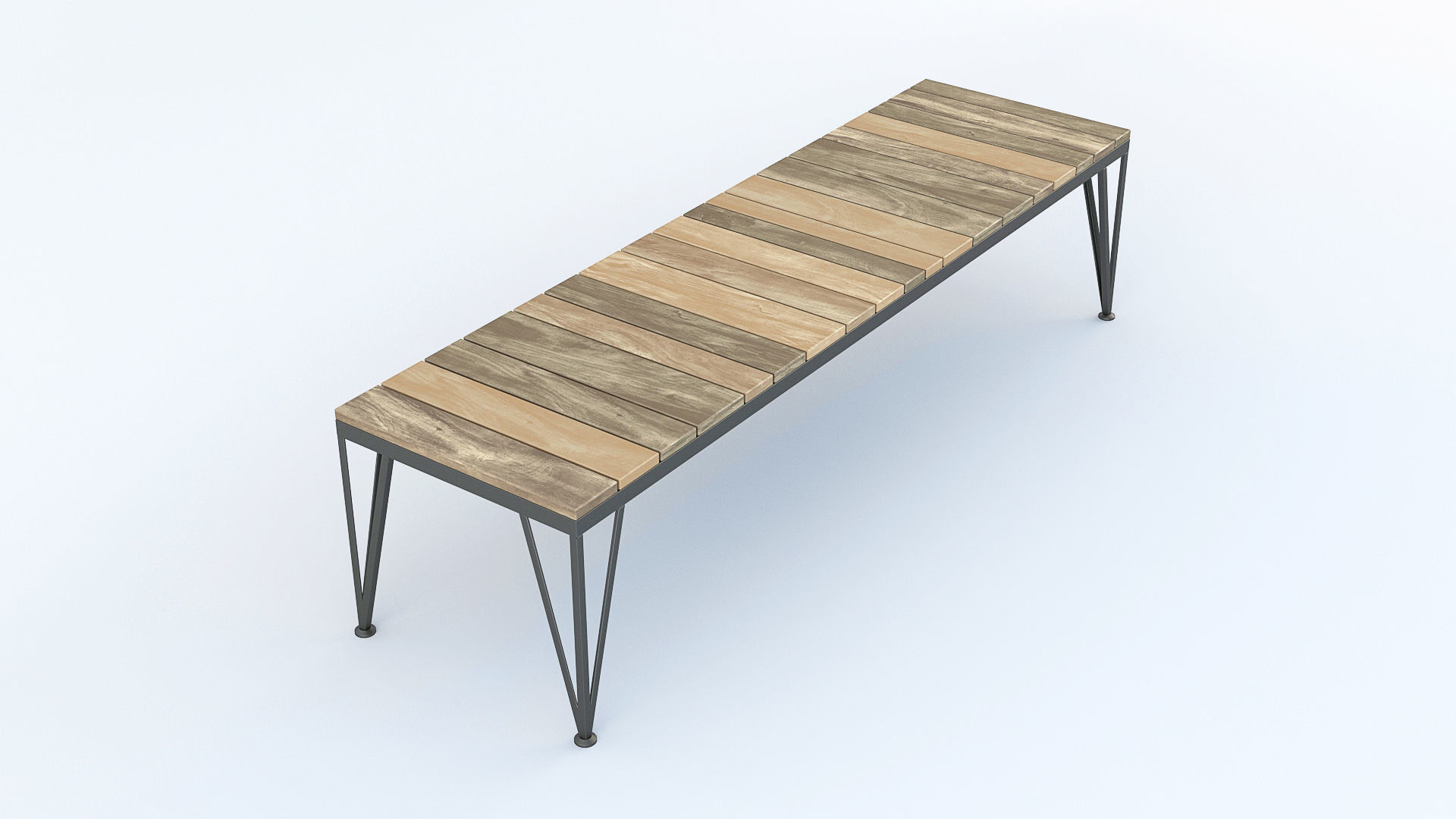 Nomade Bench 3D model_2