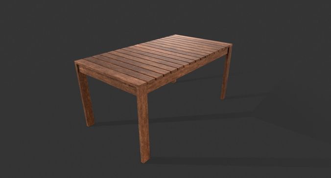 Simple Table 3D Model Free low-poly 3D model