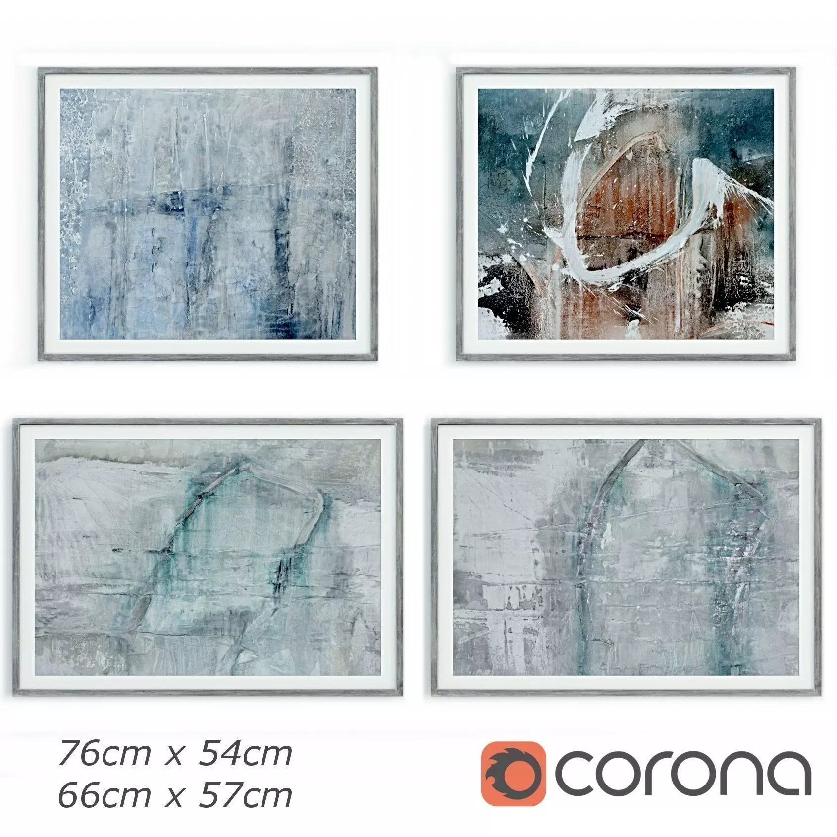 Abstract Painting STEINZEICHEN Collection 017 Low-poly 3D model