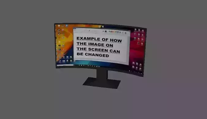Low Poly Curved Monitor