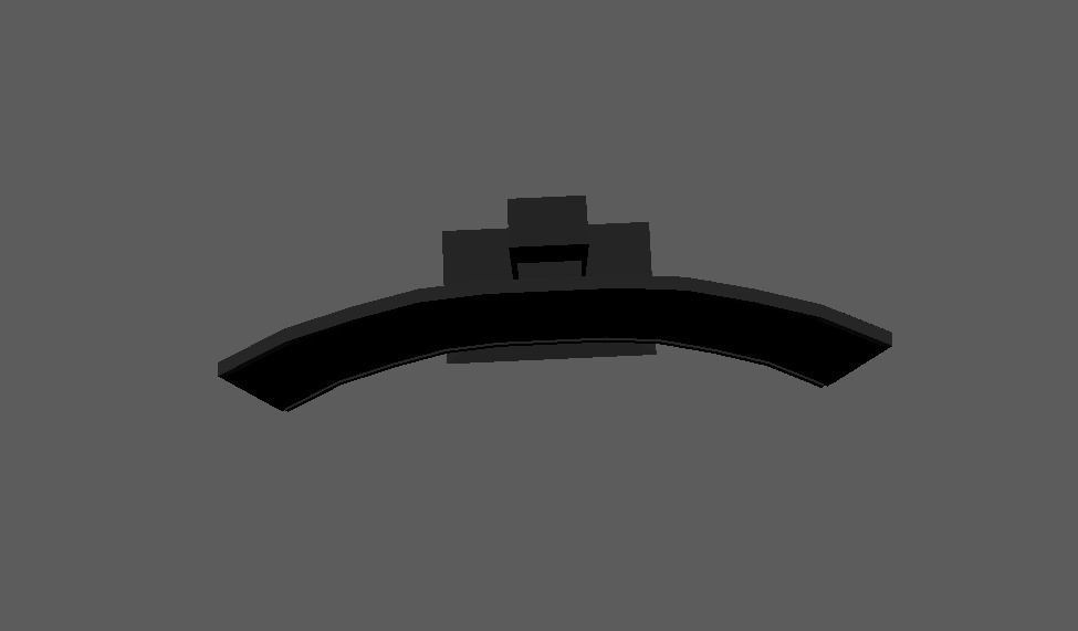 Low Poly Curved Monitor Free low-poly 3D model_3