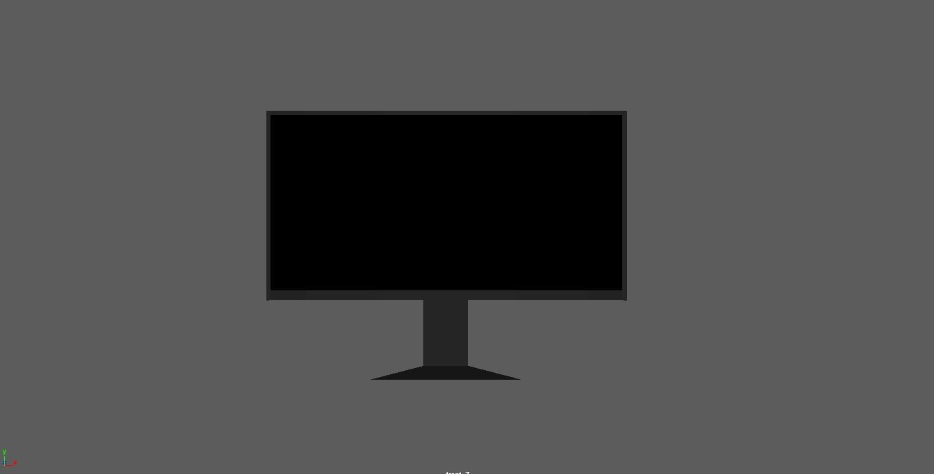 Low Poly Curved Monitor Free low-poly 3D model_4