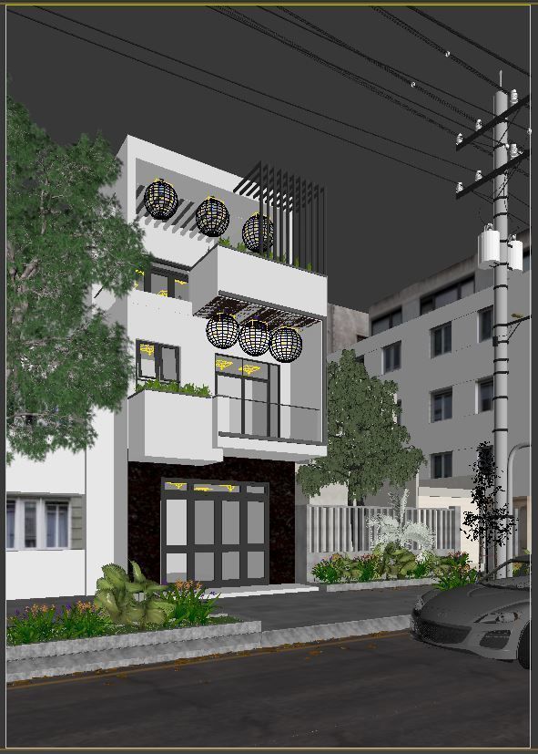 Modern House 3D model_1