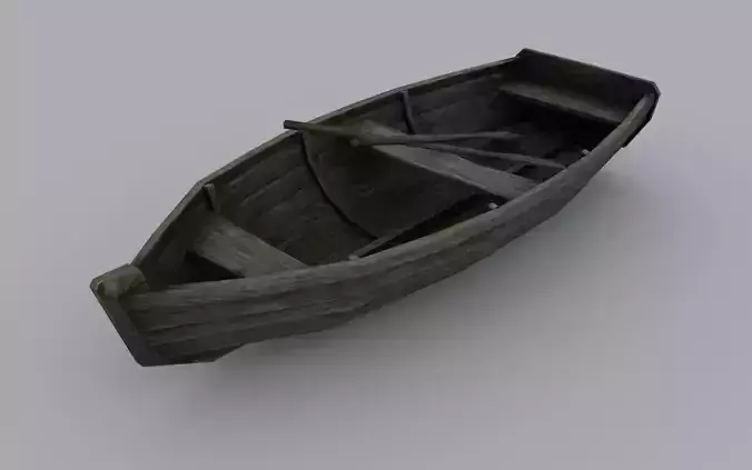 Low-poly Wooden Boat