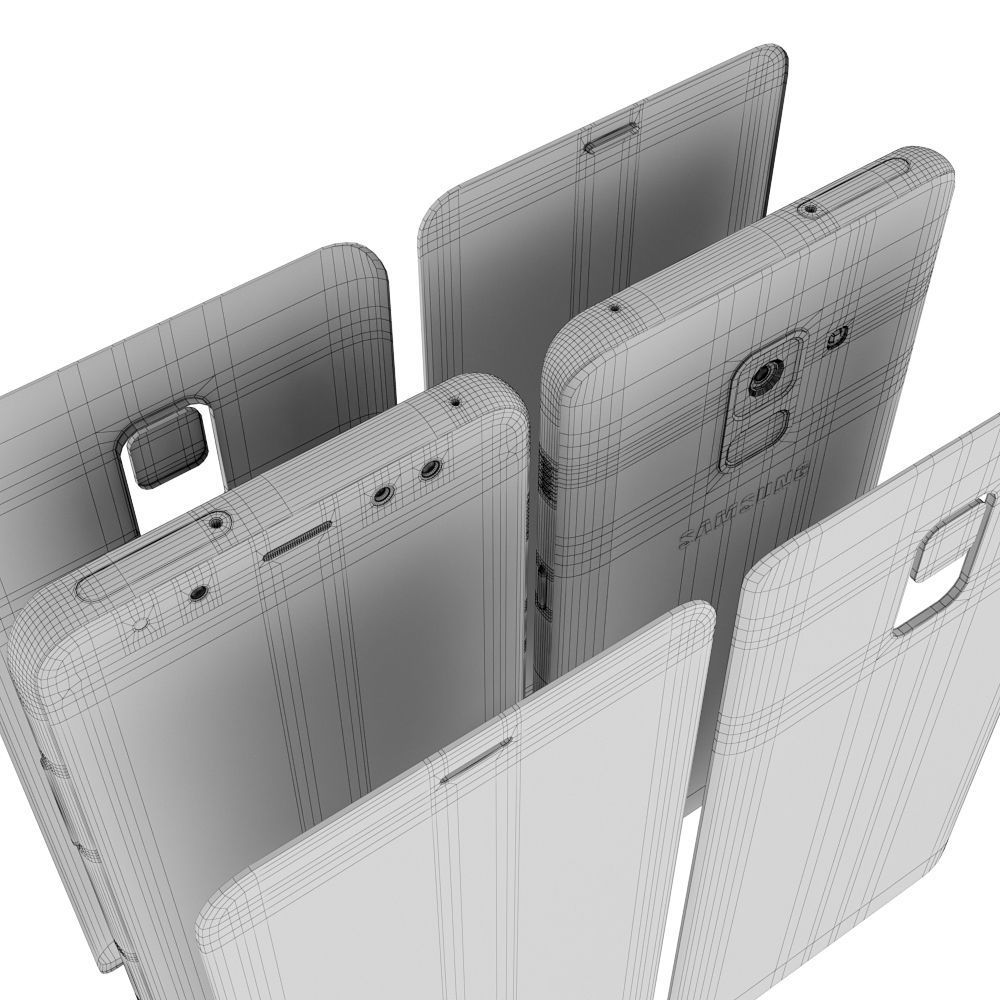 Samsung Galaxy A8 Black 3D model_15