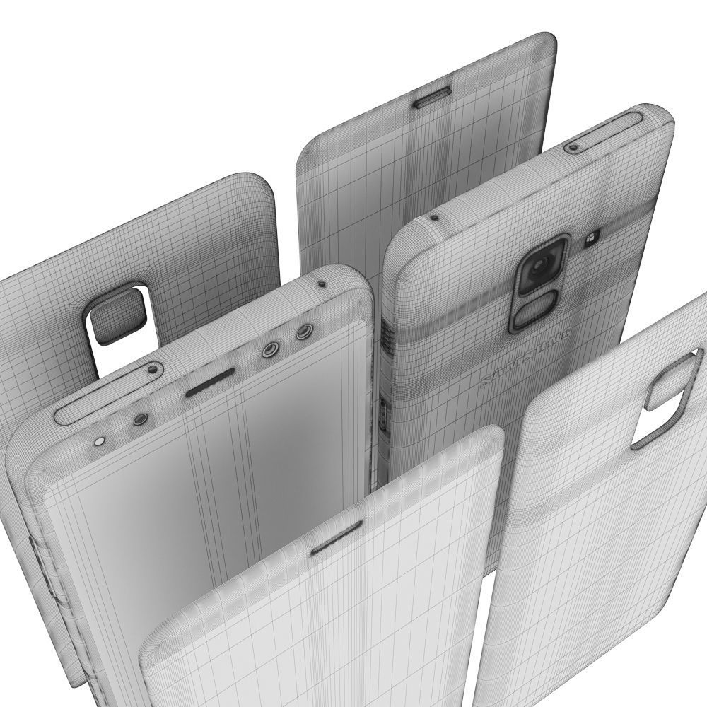 Samsung Galaxy A8 Black 3D model_16