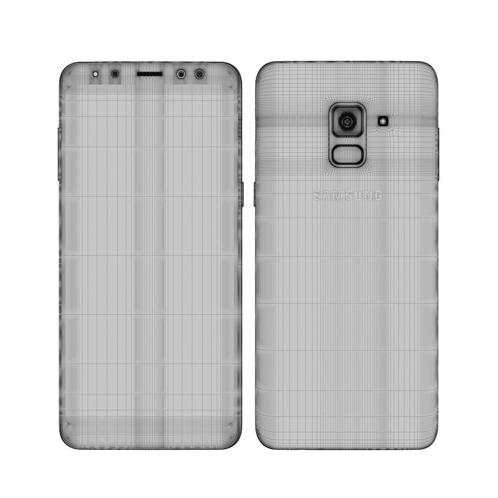 Samsung Galaxy A8 Black 3D model_14