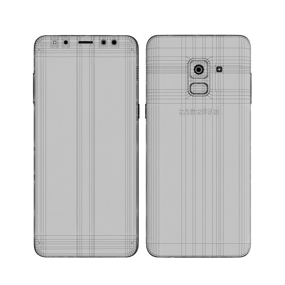 Samsung Galaxy A8 Black 3D model_13