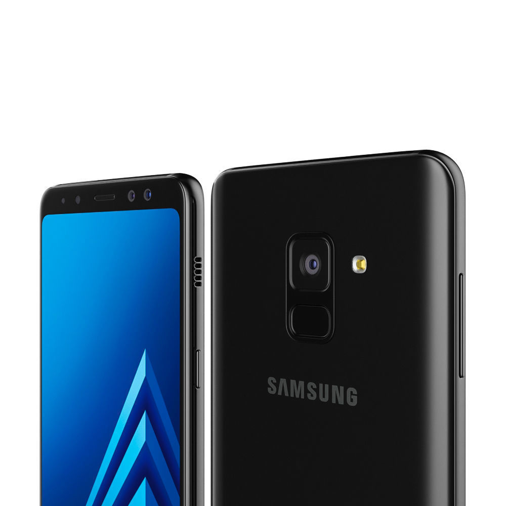 Samsung Galaxy A8 Black 3D model_9