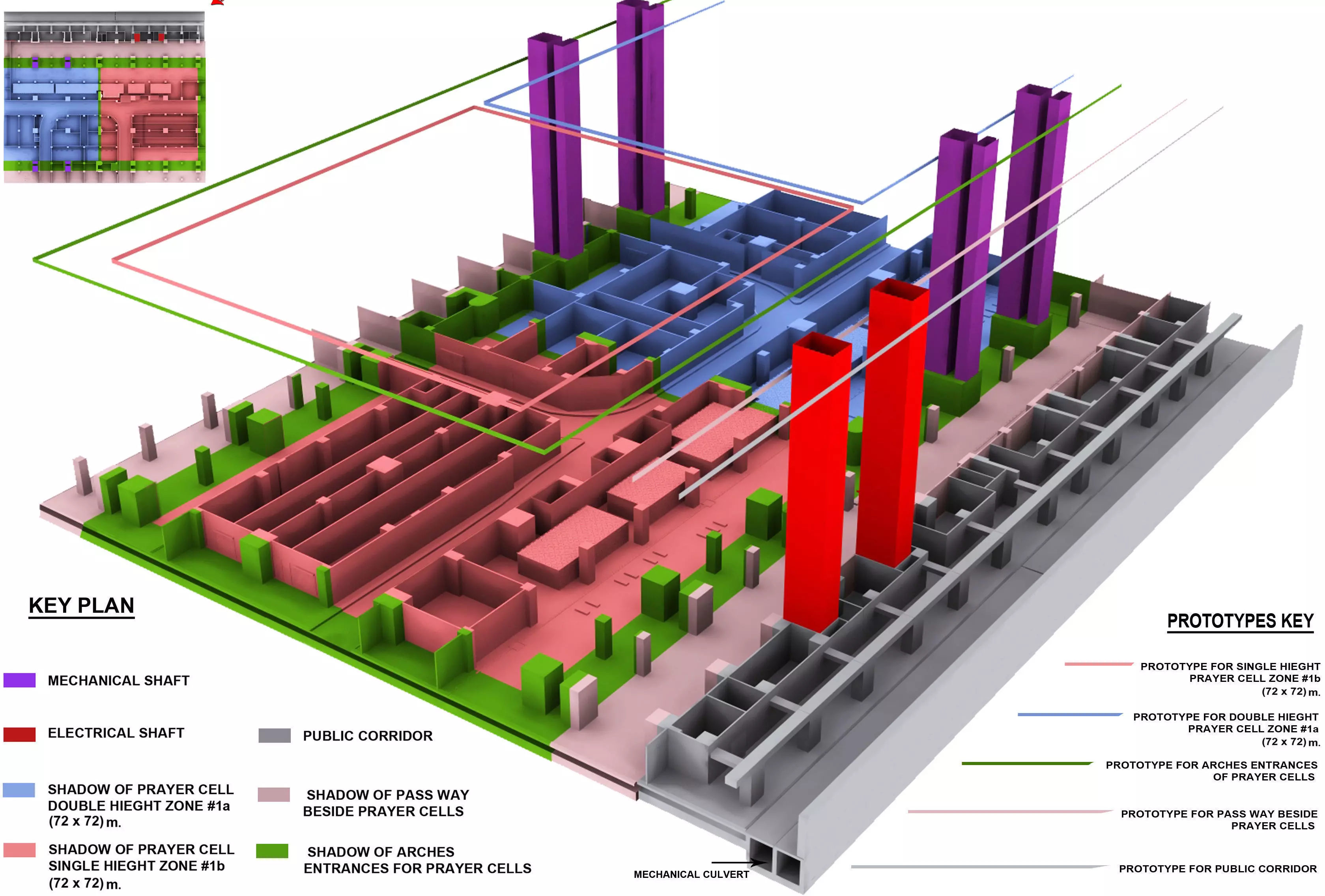 Prophet Mosque -second basement 3D model