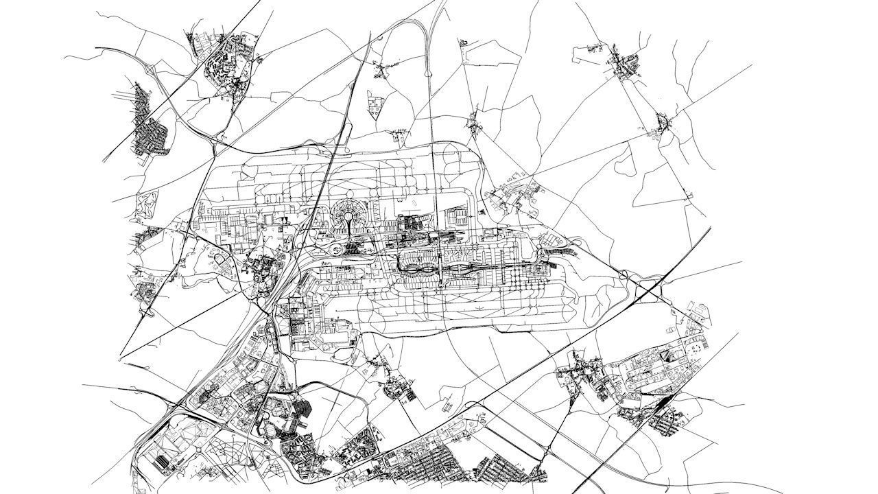 Paris Charles De Gaulle CDG Roissy Airport Roads Buildings PT 3D model_10