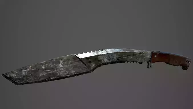 Kukri Knife PBR Game Ready Low Ploy 