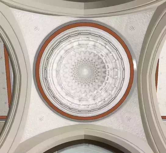 Islamic dome decorated 3D model