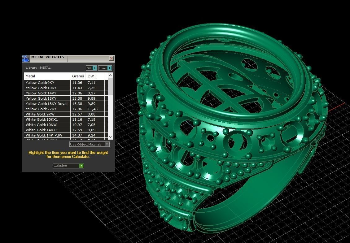 RED OVAL CABOCHON WOMAN RING  3D print model_8