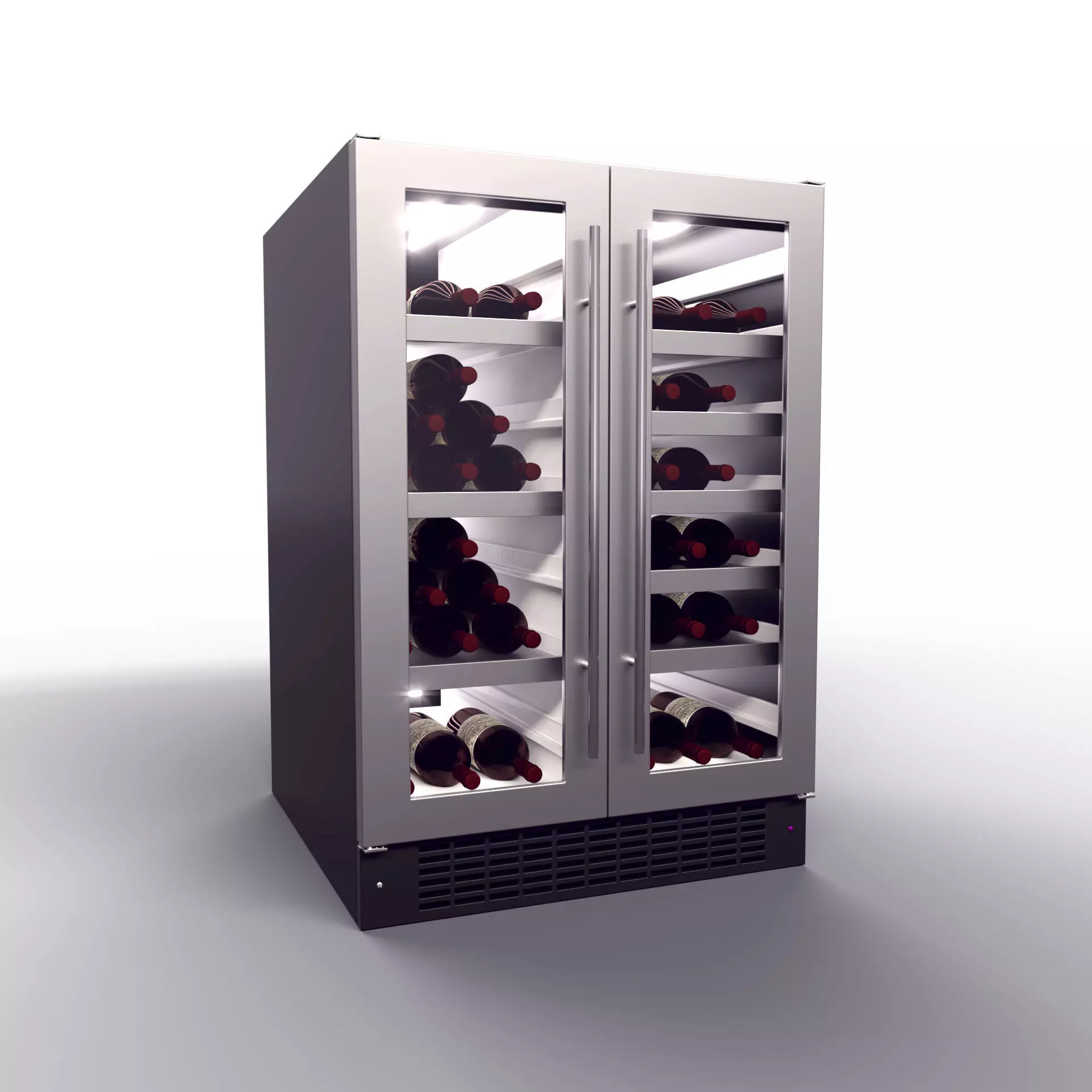 3D Wine Fridge Free low-poly 3D model