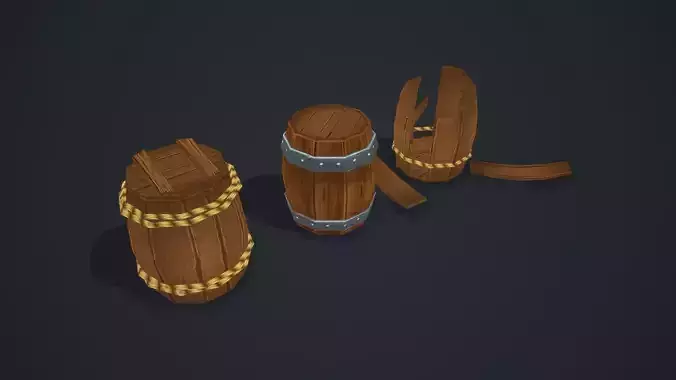 Barrels three wooden