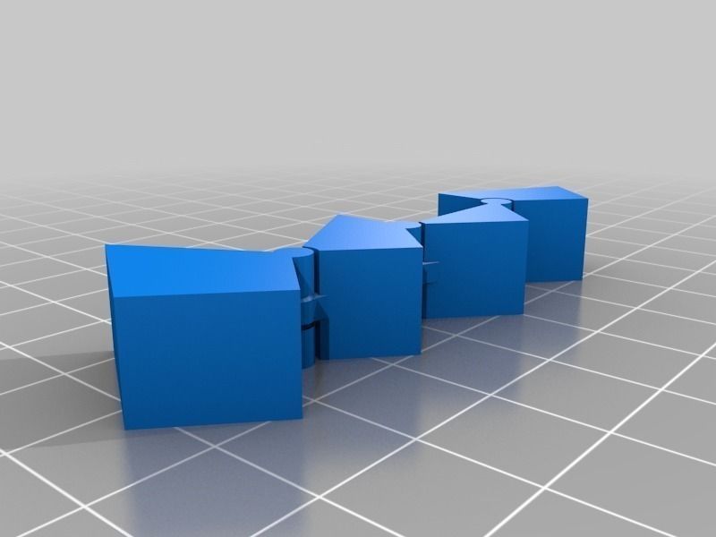 Hinged Triangle-Square Free 3D print model_2